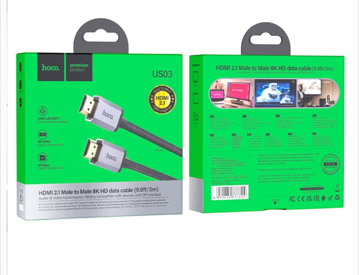 HOCO HDMI to HDMI 2.0 Cable – 4K  2