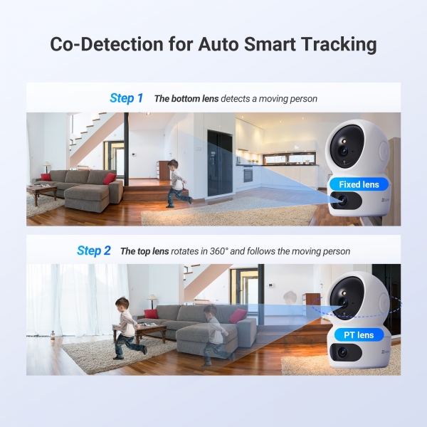 EZVIZ H7c Dual 2K⁺ Smart Wi-Fi Security Camera | Dual Lens Pan & Tilt | AI Human Detection 2