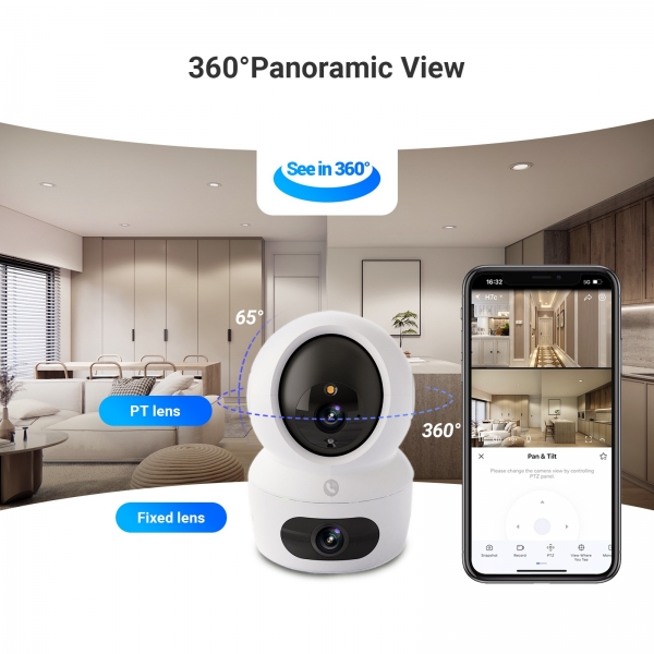 EZVIZ H7c Dual 2K⁺ Smart Wi-Fi Security Camera | Dual Lens Pan & Tilt | AI Human Detection 4