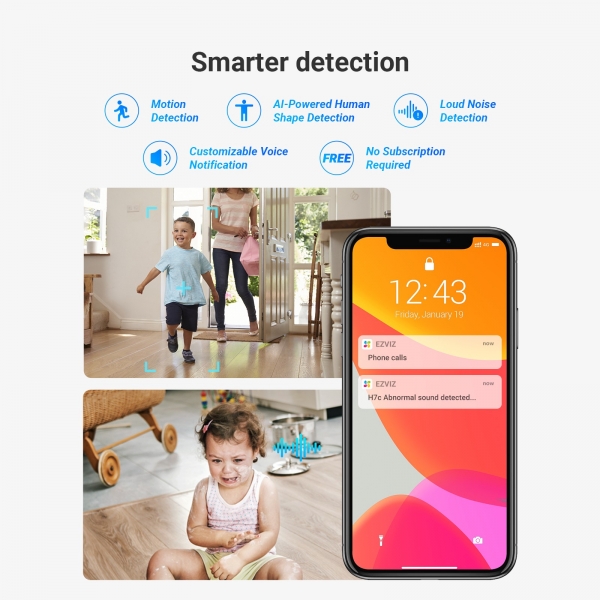 EZVIZ H7c Dual 2K⁺ Smart Wi-Fi Security Camera | Dual Lens Pan & Tilt | AI Human Detection 5