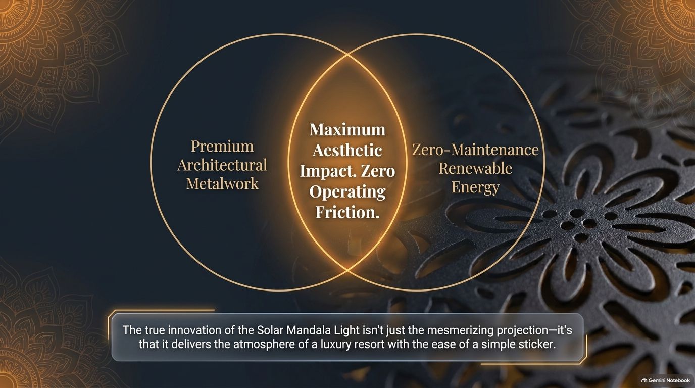 Solar Mandala Outdoor Fence & Wall Light 3