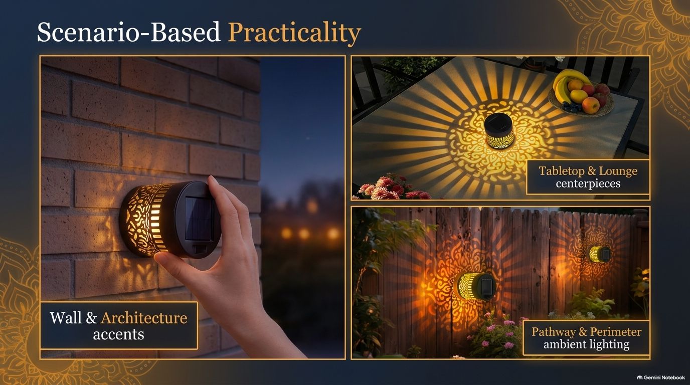 Solar Mandala Outdoor Fence & Wall Light 4