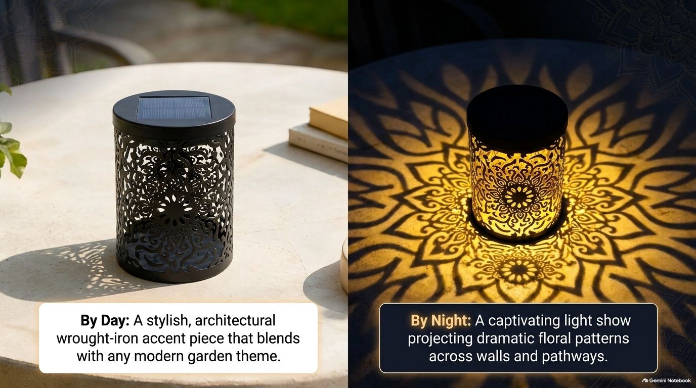 Solar Mandala Outdoor Fence & Wall Light 9