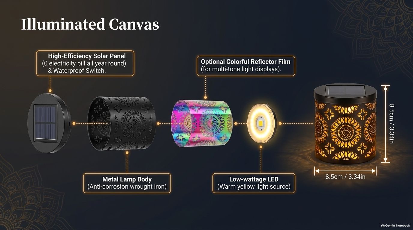 Solar Mandala Outdoor Fence & Wall Light 10