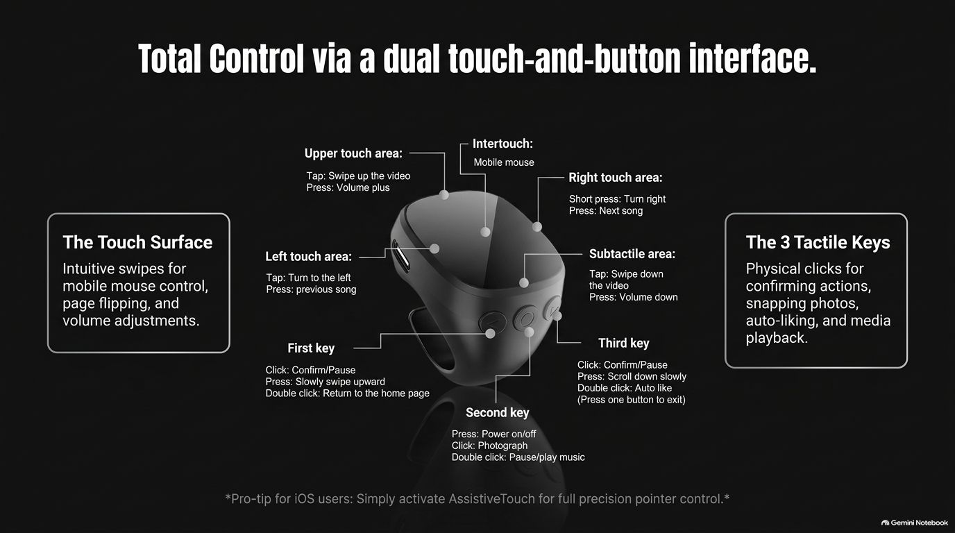 Smart Bluetooth Fingertip Remote Ring 7