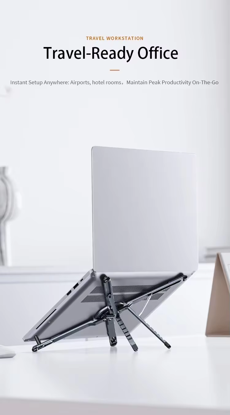 4-in-1 Foldable Aluminum Laptop Stand & MagSafe Tripod 7